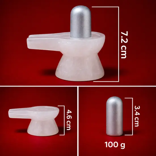 Parad Shivling 100gm with Damru Vedi